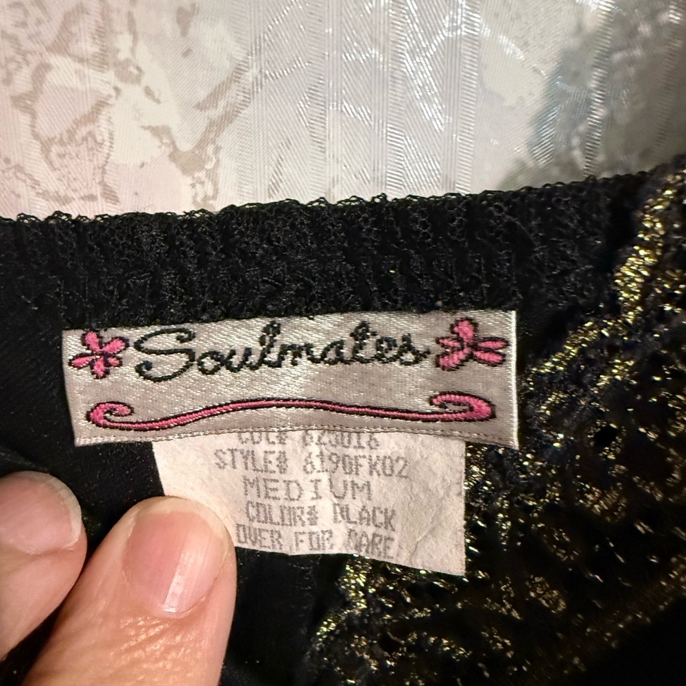 Vintage Soulmates Shift Sparkle Glitter Gauzy Lined Cocktail Dress, Prom Sz Med - Picture 3 of 8